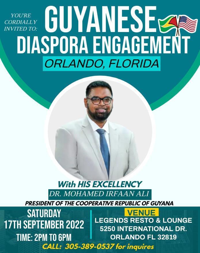 President Of Guyana - Dr. Mohamed Irfann Ali Visit To Orlando