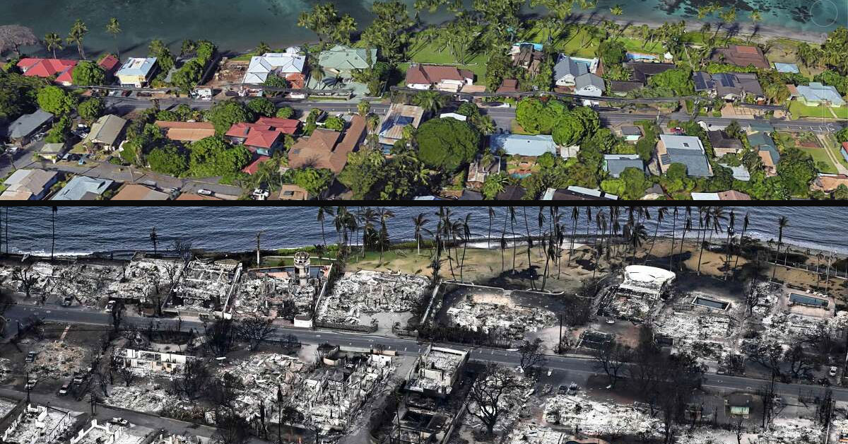 The Sad Demise Of The Wonderful Tourist Destination Of Maui, Hawaii. The Result Of Global Warming